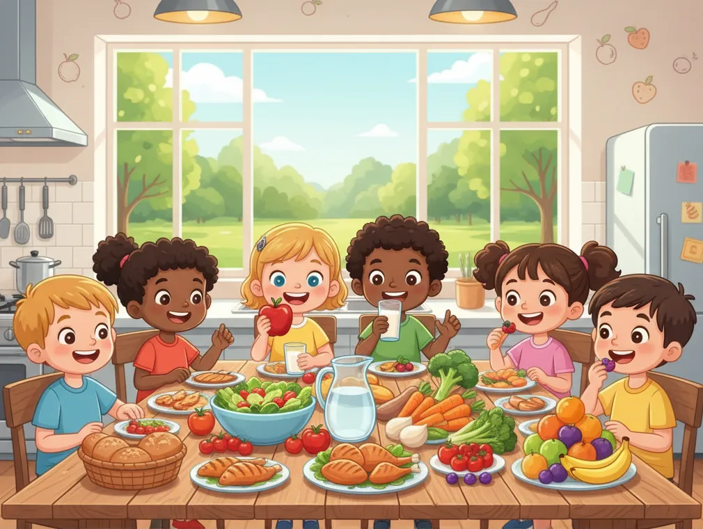 Çocukların beslenmesi Görseli