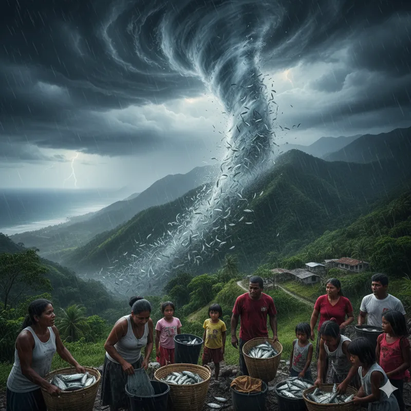 Balık yağmuru Görseli