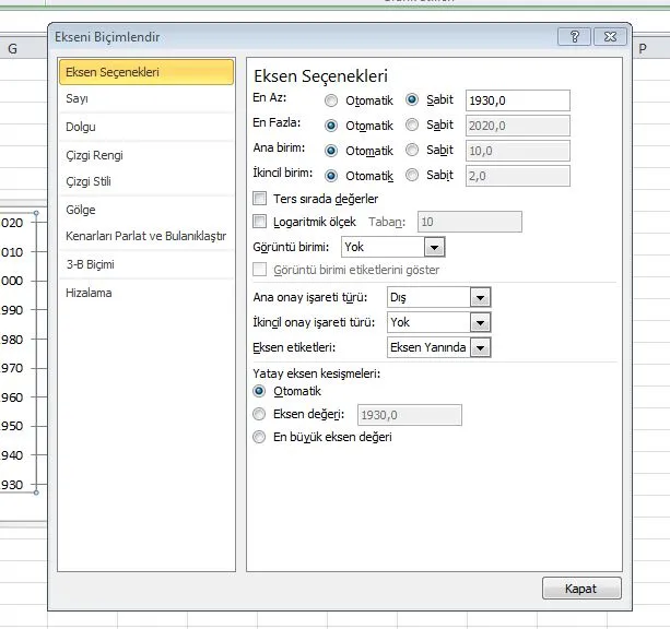 Excel 2007 chart not displaying properly in Excel 2010 Görseli