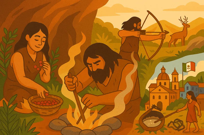 İlk insanlarda bir yemek Görseli