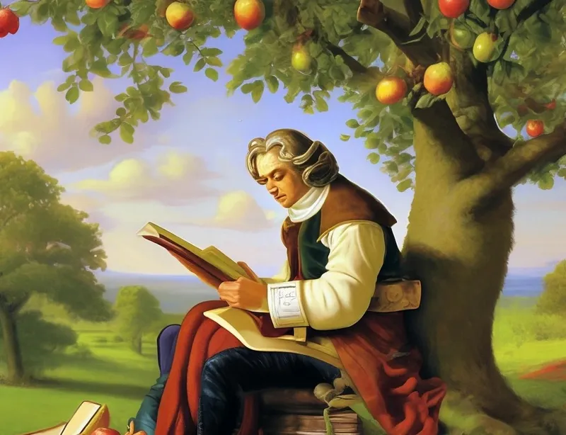 Newton ve elma efsanesi Görseli