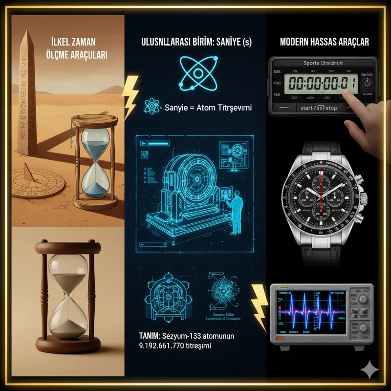 ⏳ Zaman ölçme araçları ve saat Görseli